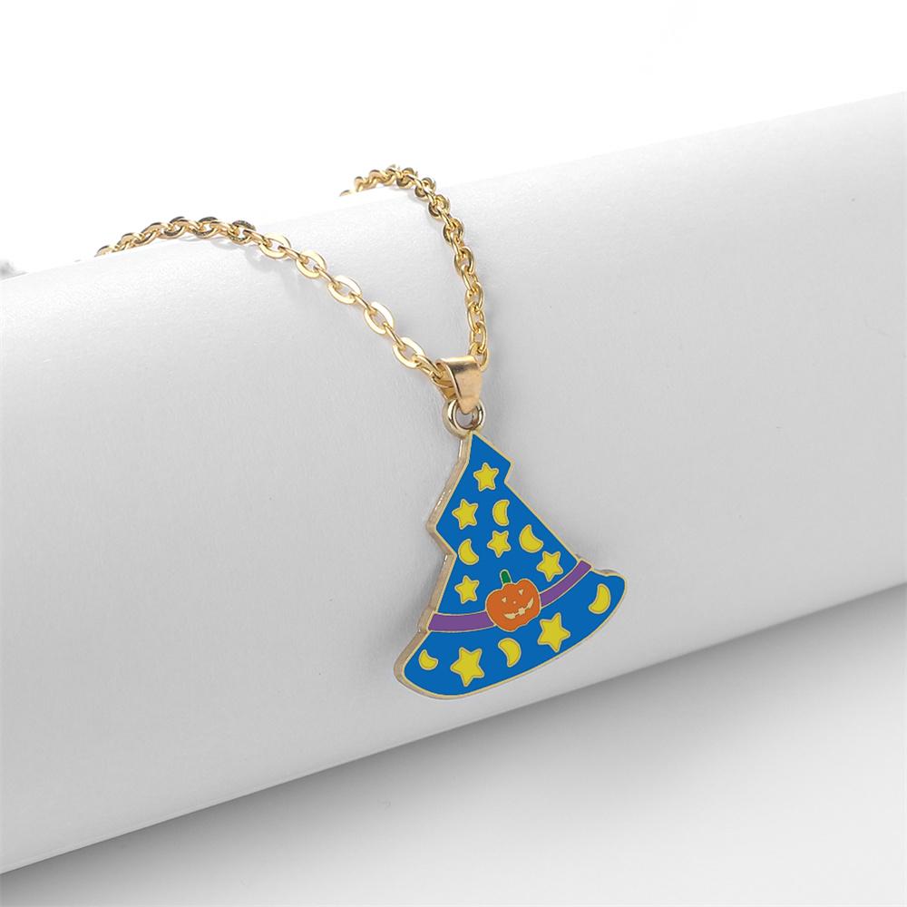Cartoon Halloween Party Necklace Cute Magical Hat Pendant Chain with Lobster Clasp Fashion Jewelry New Year Gift for Friends Men синій
Cartoon Halloween Party Necklace Cute Magical Hat Pendant Chain with Lobster Clasp Fashion Jewelry New Year Gift for Friends Men синій