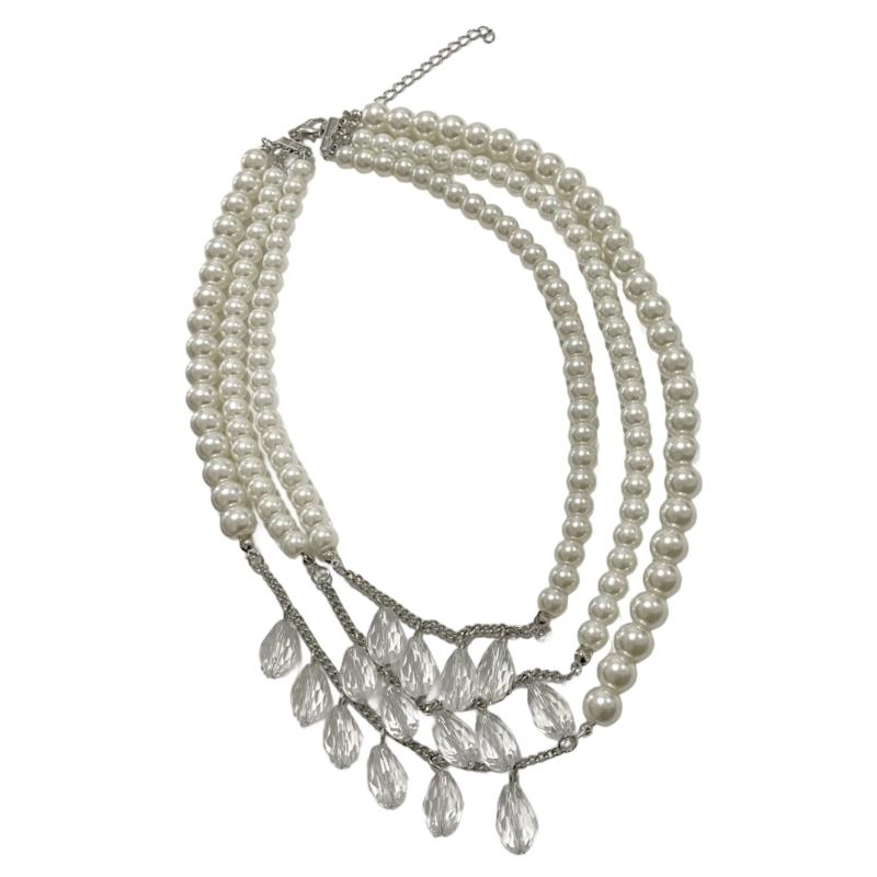 Adjustable Length Multistrand Imitation Pearls Collar Necklace with Crystal Pendant Temperament Evening Party Jewelry 1
Adjustable Length Multistrand Imitation Pearls Collar Necklace with Crystal Pendant Temperament Evening Party Jewelry 1