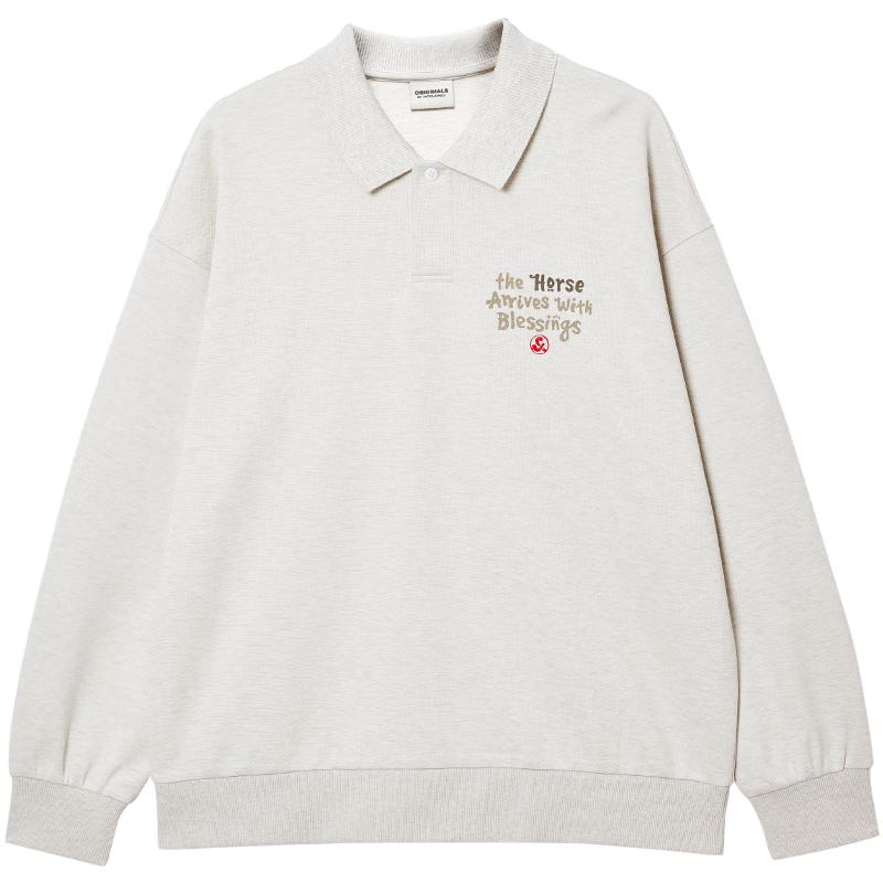 JACK&JONES Men s Polo Collar Embroidered Print Loose Sweatshirt 2XL
JACK&JONES Men s Polo Collar Embroidered Print Loose Sweatshirt 2XL