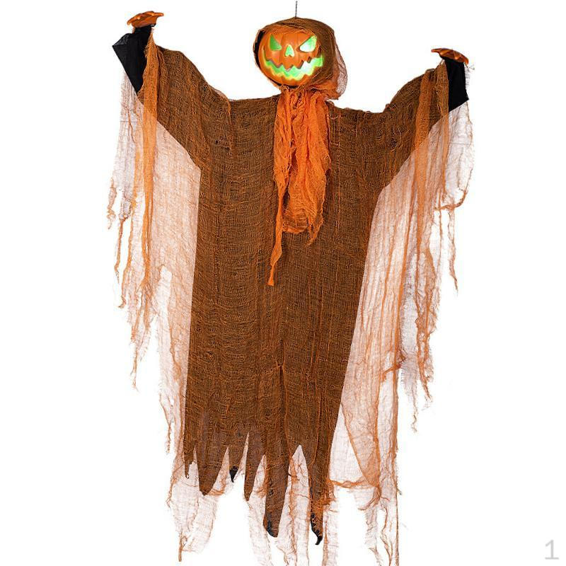 Hanging Pumpkin Ghost Halloween Decoration with Creepy Sound and Light Decor Tree Garden
Hanging Pumpkin Ghost Halloween Decoration with Creepy Sound and Light Decor Tree Garden