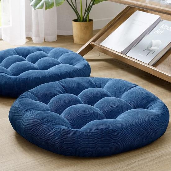 @ Velvet Round Floor Cushions Navy Blue Set of 2 For Unisex 1265Gm
@ Velvet Round Floor Cushions Navy Blue Set of 2 For Unisex 1265Gm