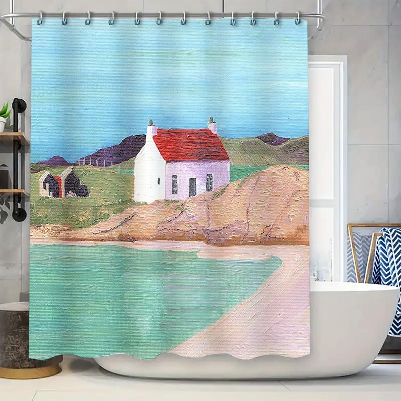Coastal Cottage Shower Curtain Beach House Decor Ocean View Bathroom Set Rustic Farmhouse Backdrop Scenic Wall Hanging W60H190(CM)-1 Pcs
Coastal Cottage Shower Curtain Beach House Decor Ocean View Bathroom Set Rustic Farmhouse Backdrop Scenic Wall Hanging W60H190(CM)-1 Pcs