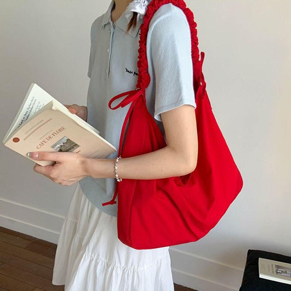 Simple Nylon Crossbody Bags Large Capacity Underarm Bag Trendy Pleated Shoulder Bag Commuting червоний
Simple Nylon Crossbody Bags Large Capacity Underarm Bag Trendy Pleated Shoulder Bag Commuting червоний