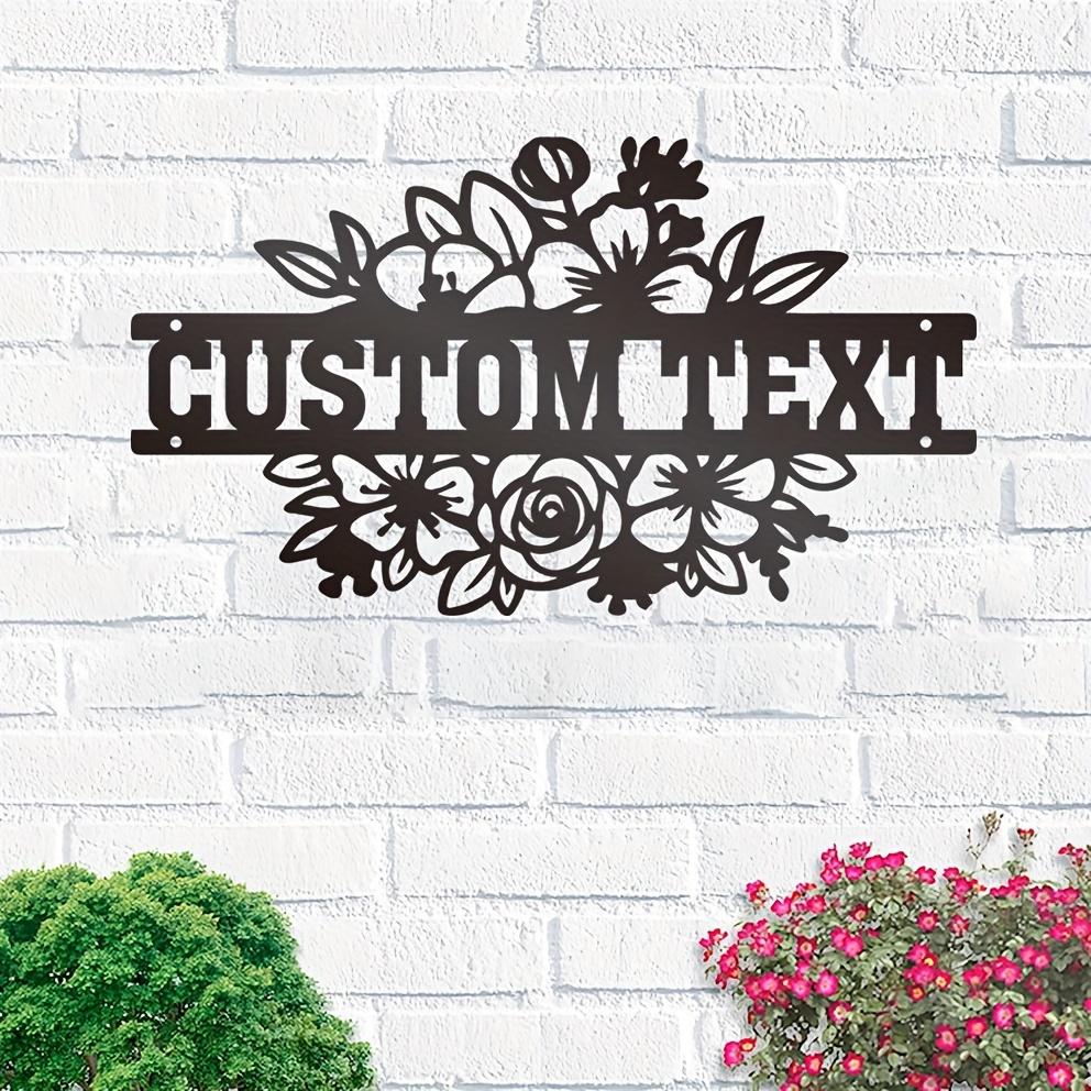 Metal Sign Floral Personalized Garden Decor Outdoor Wall Art Custom Name Durable Home Ornament
Metal Sign Floral Personalized Garden Decor Outdoor Wall Art Custom Name Durable Home Ornament