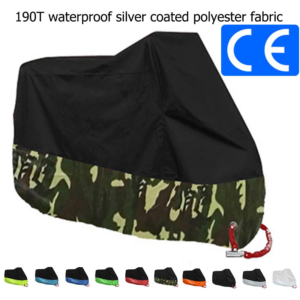 190t Водонепроникний захисний чохол для мотоцикла Bache Moto Scooter Bike Cover All Season Accessories for Honda Yamaha Suzuki Vespa L for 180-200cm чорний
190t Водонепроникний захисний чохол для мотоцикла Bache Moto Scooter Bike Cover All Season Accessories for Honda Yamaha Suzuki Vespa L for 180-200cm чорний