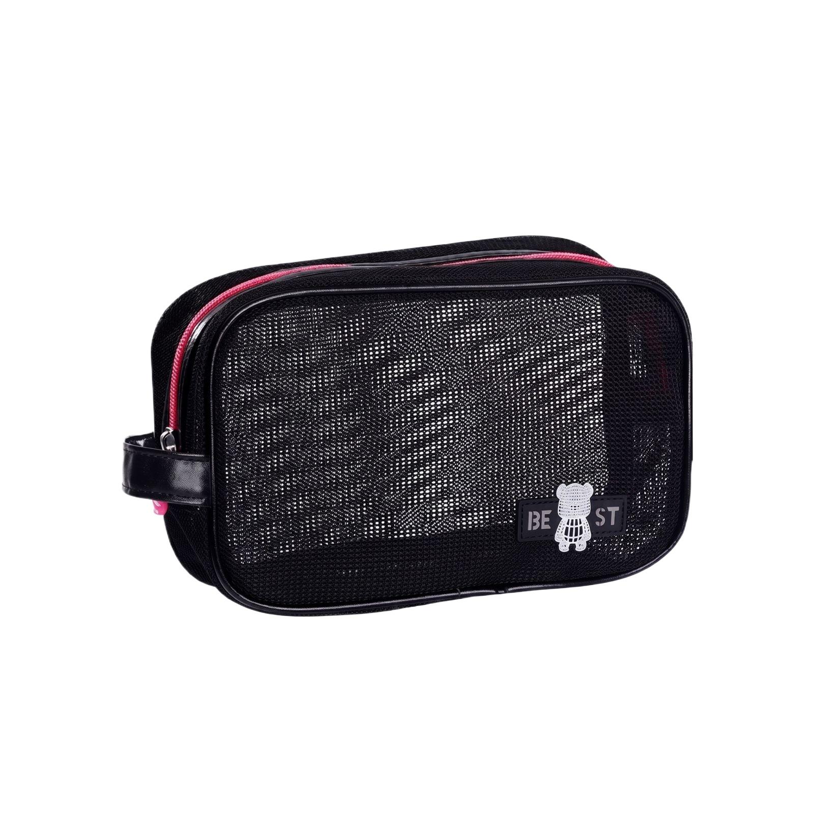Portable Travel Toiletry Bag Mesh Organizer Double Zipper Handheld Waterproof Storage Pouch for Cosmetics and Personal Care Accessories one size чёрный
Portable Travel Toiletry Bag Mesh Organizer Double Zipper Handheld Waterproof Storage Pouch for Cosmetics and Personal Care Accessories one size чёрный