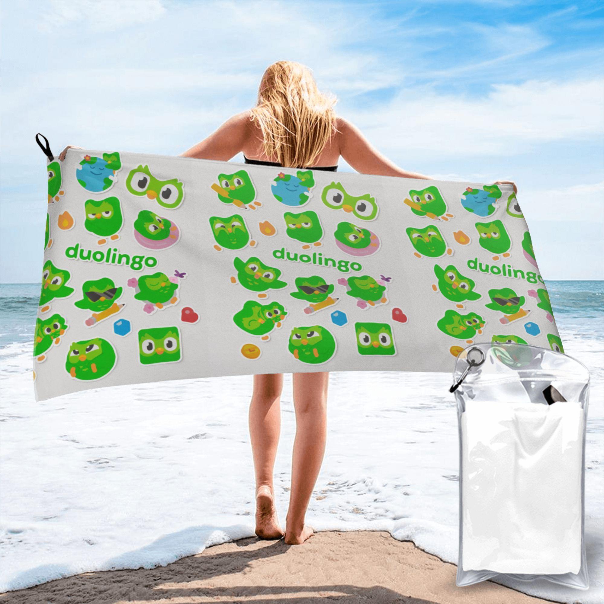 Duolingo Owl Duo Beach Towel Soft Microfiber Quick Dry Absorbent Quick Towels For Bath W40*H60(CM)
Duolingo Owl Duo Beach Towel Soft Microfiber Quick Dry Absorbent Quick Towels For Bath W40*H60(CM)