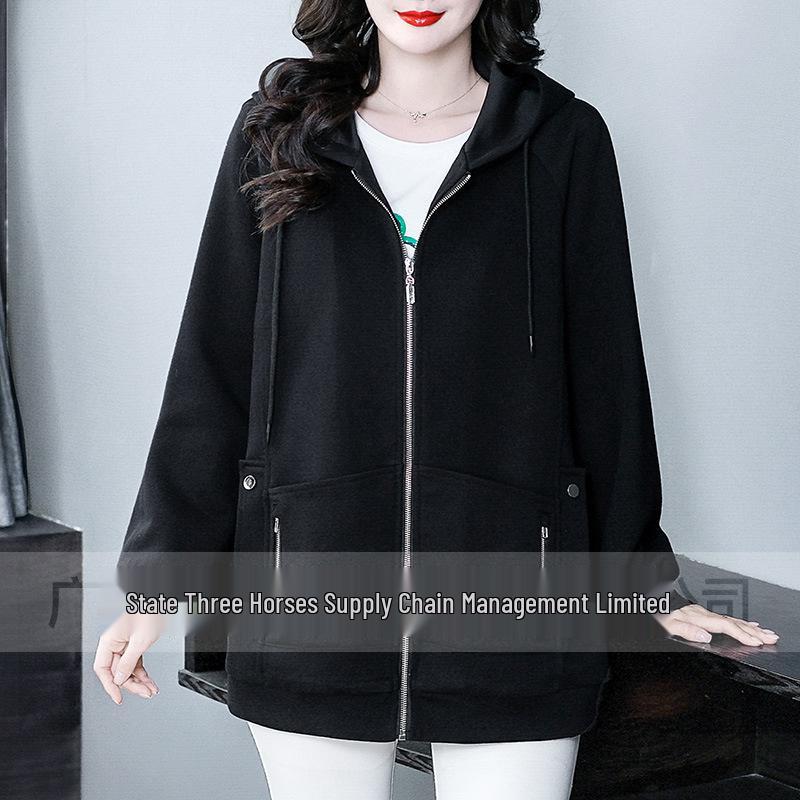 Spring 2025 Plus Size Open Sleeve Hooded Sweatshirt: Versatile Casual Top for Middle-Aged Women 2XL for 140-160 jin
Spring 2025 Plus Size Open Sleeve Hooded Sweatshirt: Versatile Casual Top for Middle-Aged Women 2XL for 140-160 jin