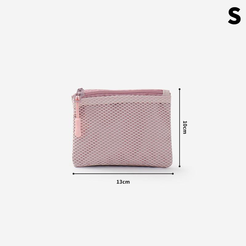 Dual-Layer Mesh Storage Bag Cosmetic Bags Multi-Purpose Portable Travel Makeup Bag With Zipper Cosmetics Organizer S рожевий
Dual-Layer Mesh Storage Bag Cosmetic Bags Multi-Purpose Portable Travel Makeup Bag With Zipper Cosmetics Organizer S рожевий