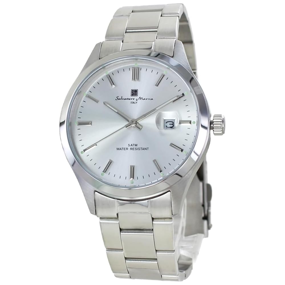 Salvatore Marra Men s Watch Date Calendar 5ATM Water Resistant Stainless Steel Bracelet Silver
Salvatore Marra Men s Watch Date Calendar 5ATM Water Resistant Stainless Steel Bracelet Silver