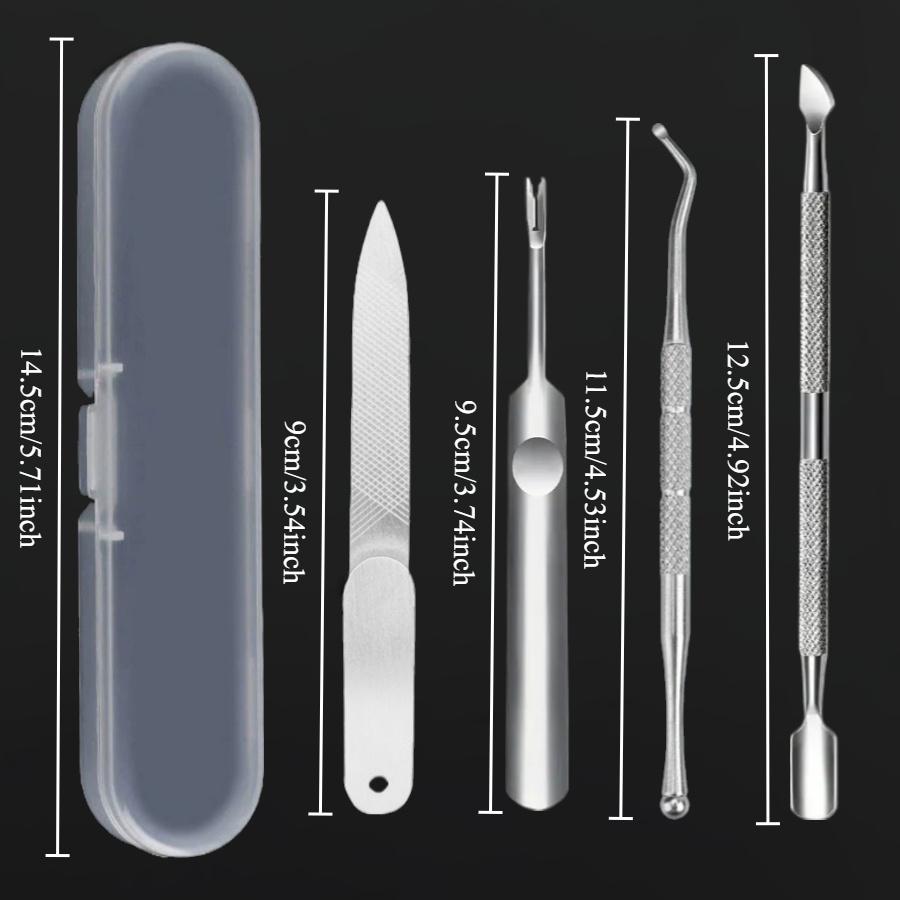4pcs Ingrown Toenail and Removal Kit with Stainless Steel Tools, Including Nail File, Cuticle Pusher - Professional Pedicure Set
4pcs Ingrown Toenail and Removal Kit with Stainless Steel Tools, Including Nail File, Cuticle Pusher - Professional Pedicure Set