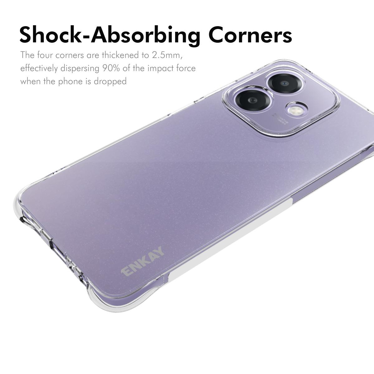 For Oppo A3x 5G Clear Phone Case ENKAY HAT PRINCE Shockproof Anti-Slip TPU Cover Transparent
For Oppo A3x 5G Clear Phone Case ENKAY HAT PRINCE Shockproof Anti-Slip TPU Cover Transparent