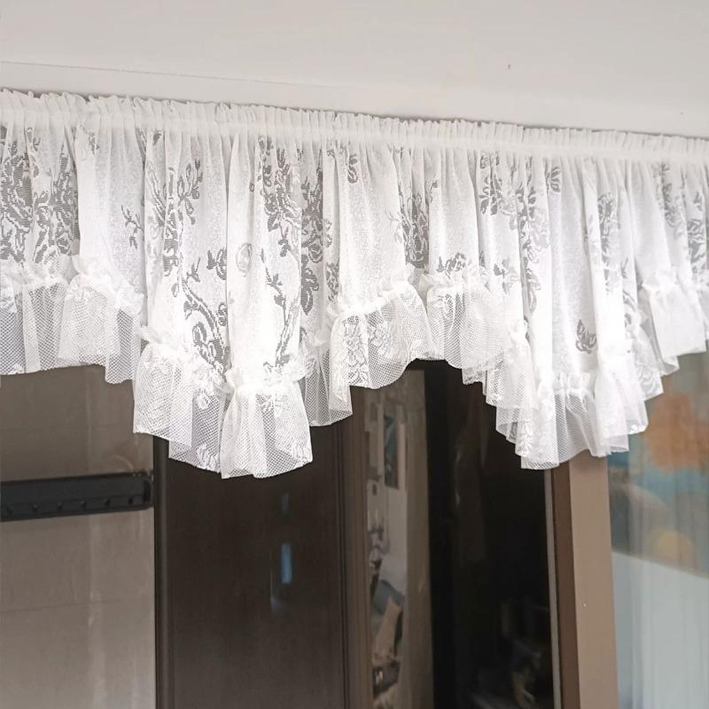 European Style Double Lace Lace Half Curtain Curtain Head Suitable for Balcony Bay Windows Windows Cabinets Daily Decoration 1pcs-145cmx45cm&Velcro
European Style Double Lace Lace Half Curtain Curtain Head Suitable for Balcony Bay Windows Windows Cabinets Daily Decoration 1pcs-145cmx45cm&Velcro