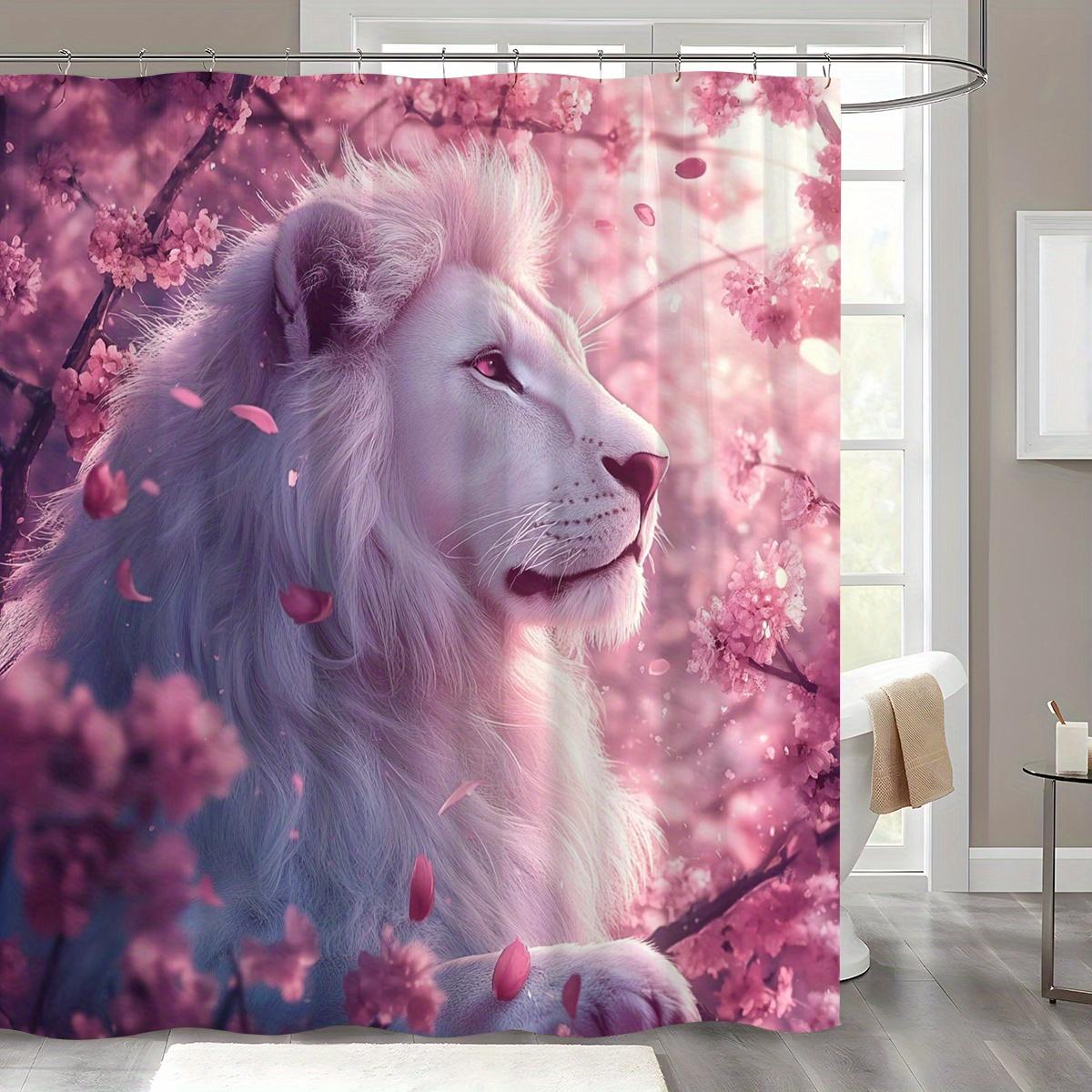 1Pc Romantic Lion King Themed Digital Printed Shower Curtain - Peach Blossom Forest Design, Polyester Fabric With Hooks, Ideal W60H190(CM)-1 Pcs
1Pc Romantic Lion King Themed Digital Printed Shower Curtain - Peach Blossom Forest Design, Polyester Fabric With Hooks, Ideal W60H190(CM)-1 Pcs