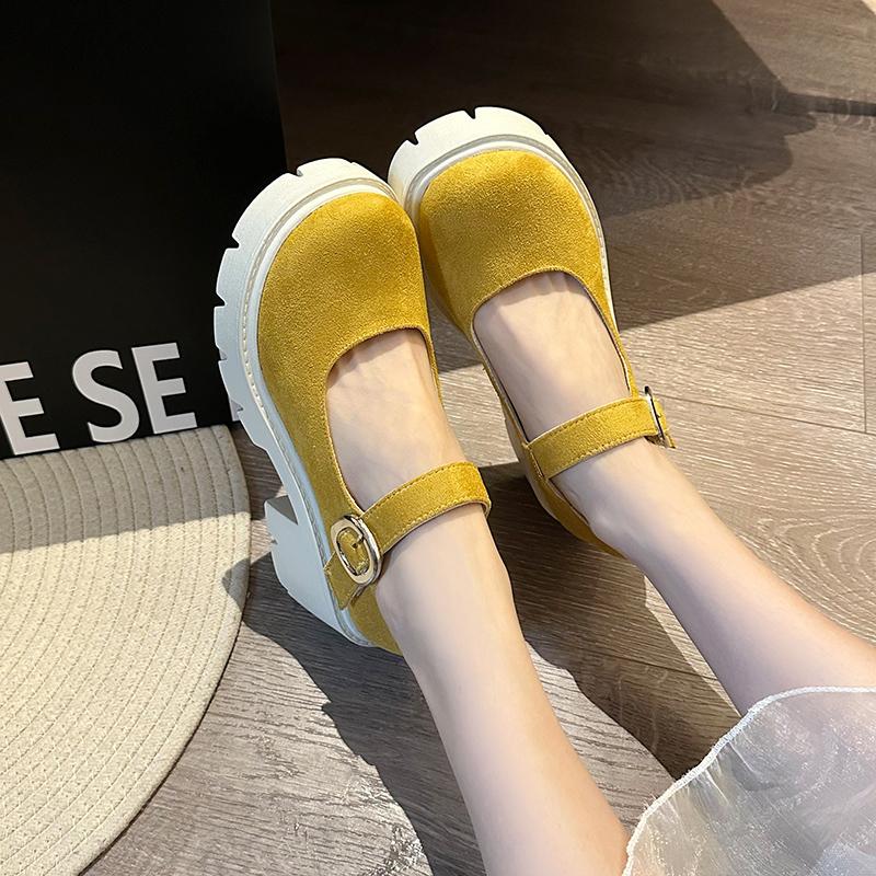 Fashion Autumn Women Flock Mary Jane Thick-soled Square-heeled Shoes Female Harajuku thick-heeled Japanese Single Shoes 2025 Pumps 34 жёлтый
Fashion Autumn Women Flock Mary Jane Thick-soled Square-heeled Shoes Female Harajuku thick-heeled Japanese Single Shoes 2025 Pumps 34 жёлтый