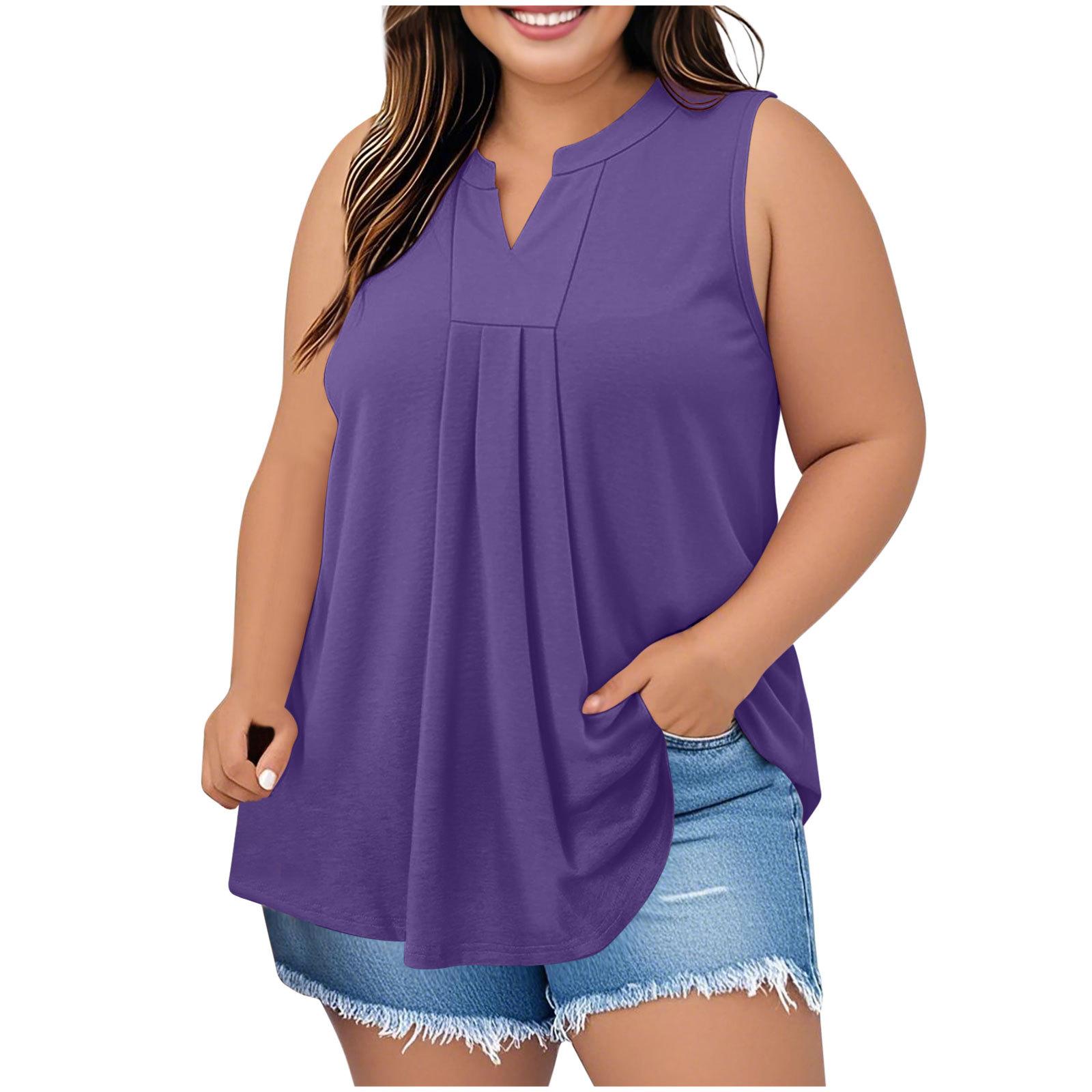 Women s Fashion Plus Size Loose-Fit Sleeveless T-Shirt Top XXXL фіолетовий
Women s Fashion Plus Size Loose-Fit Sleeveless T-Shirt Top XXXL фіолетовий