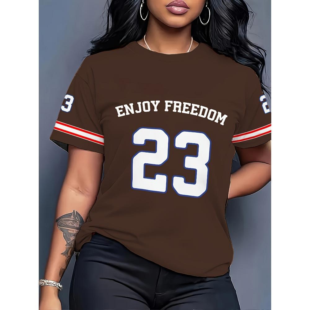 Women s printed T-shirt, casual short-sleeved summer top, daily wear 5XL
Women s printed T-shirt, casual short-sleeved summer top, daily wear 5XL