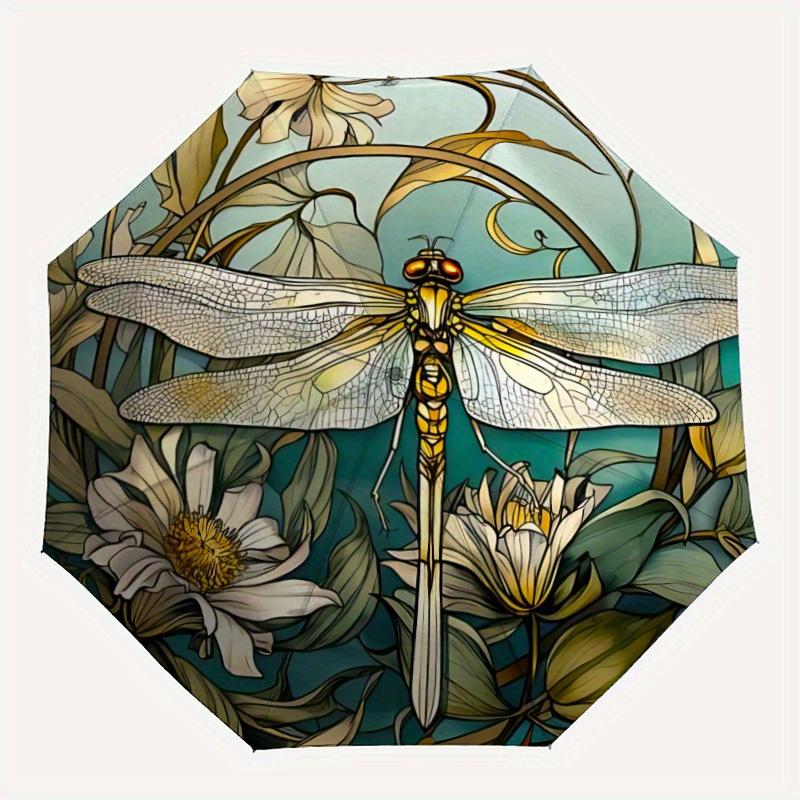 1pc Dragonfly Flowers Automatic Open/Close Umbrella with Windproof, Functional Design, 8-Rib Sturdy Canopy
1pc Dragonfly Flowers Automatic Open/Close Umbrella with Windproof, Functional Design, 8-Rib Sturdy Canopy