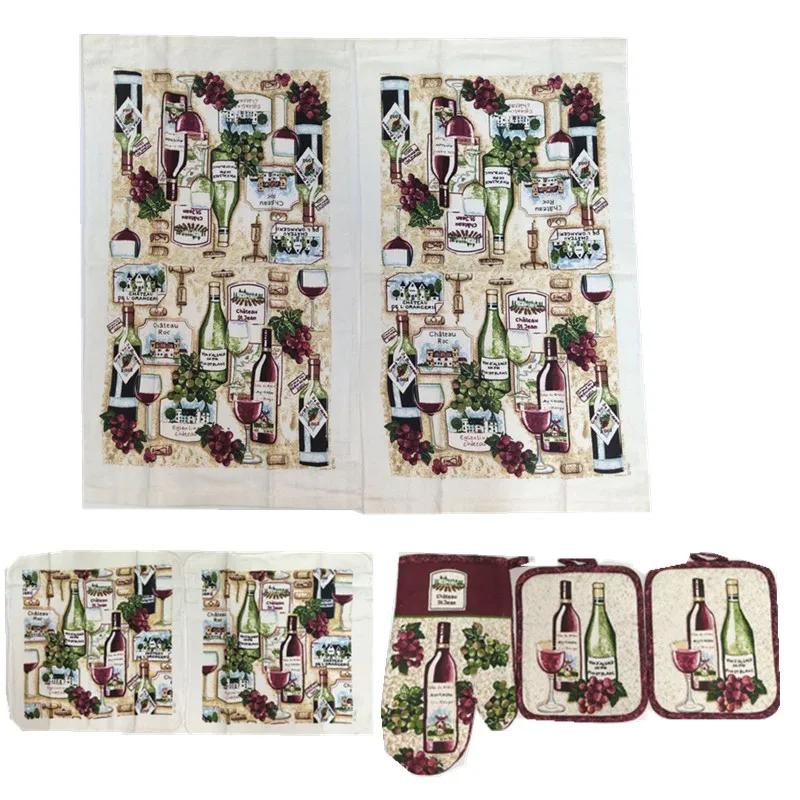 7Pcs/set Kitchen Tools Cotton Vintage Printed 2 Hand Towels + Square 1 Glove Mats Xmas Gift M
7Pcs/set Kitchen Tools Cotton Vintage Printed 2 Hand Towels + Square 1 Glove Mats Xmas Gift M