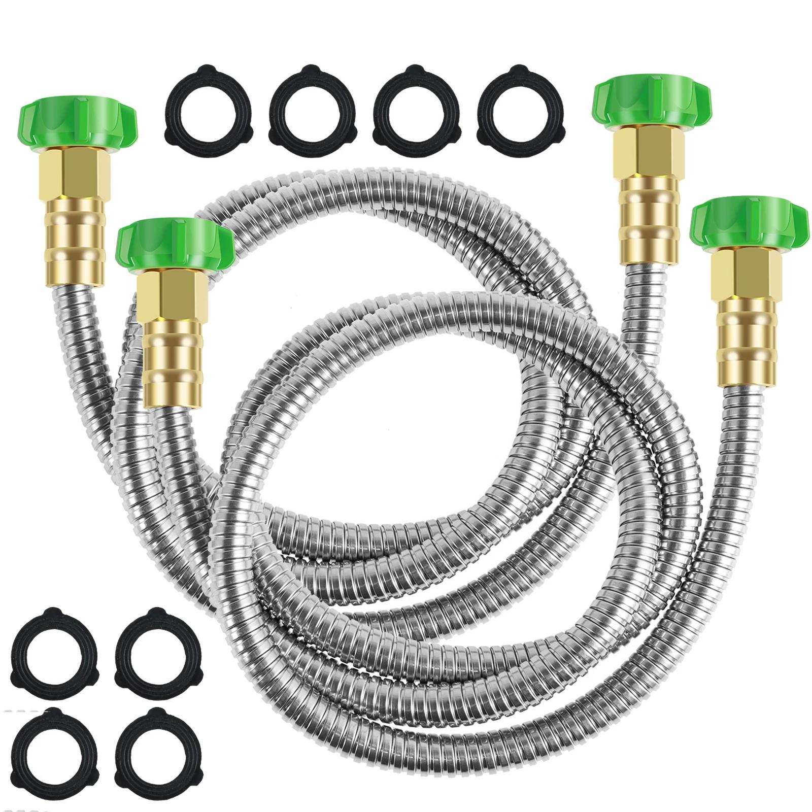 2PCS 152cm Heavy Duty Stainless Steel Garden Hose with Female to Female Connectors Sunlight Resistant High Water Flow Non Kink
2PCS 152cm Heavy Duty Stainless Steel Garden Hose with Female to Female Connectors Sunlight Resistant High Water Flow Non Kink