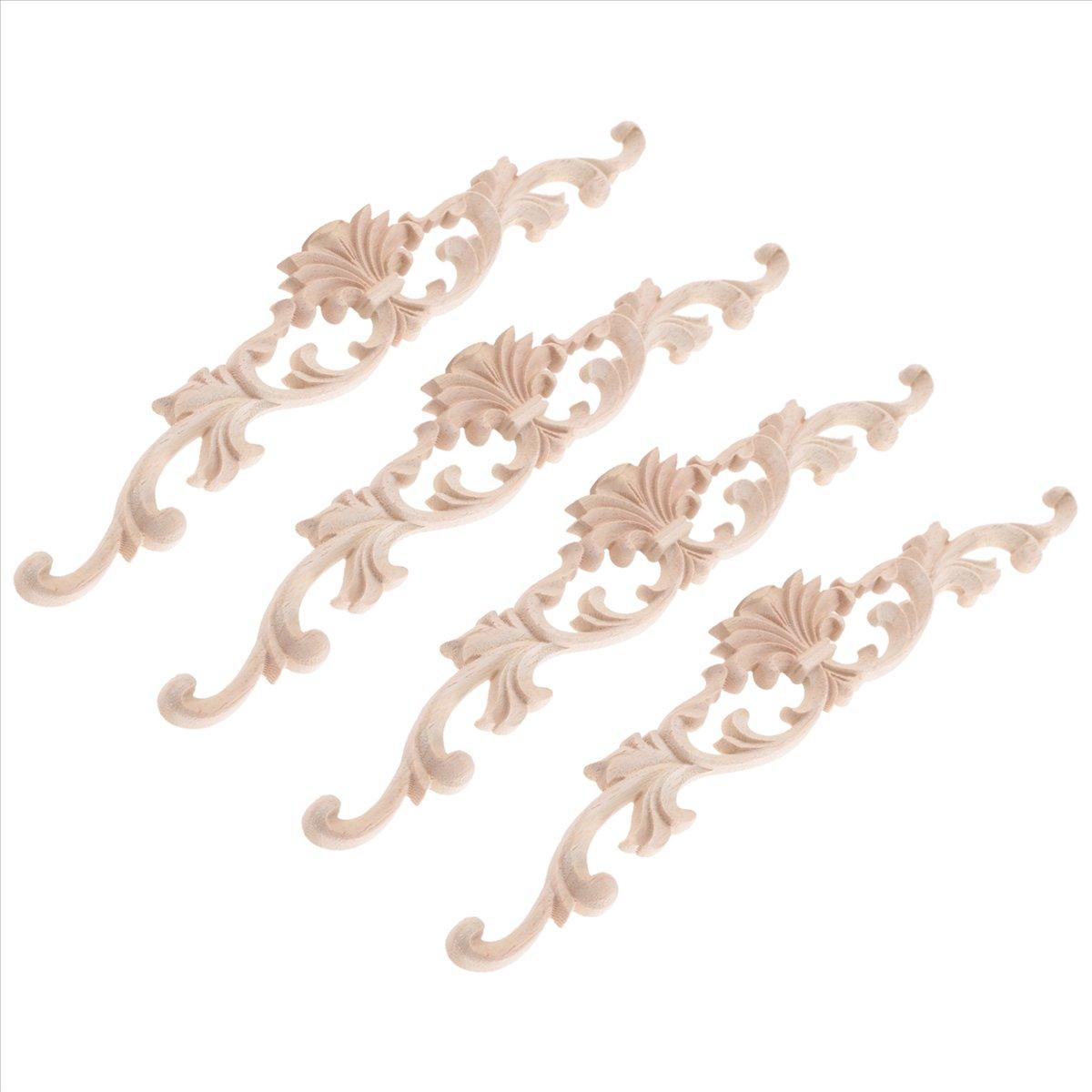 BHBL 4Pcs Wooden Carved Onlay Appliques Wood Carving Decal Unpainted Furniture Decoration for Home Door Cabinet Decoration China Mainland
BHBL 4Pcs Wooden Carved Onlay Appliques Wood Carving Decal Unpainted Furniture Decoration for Home Door Cabinet Decoration China Mainland