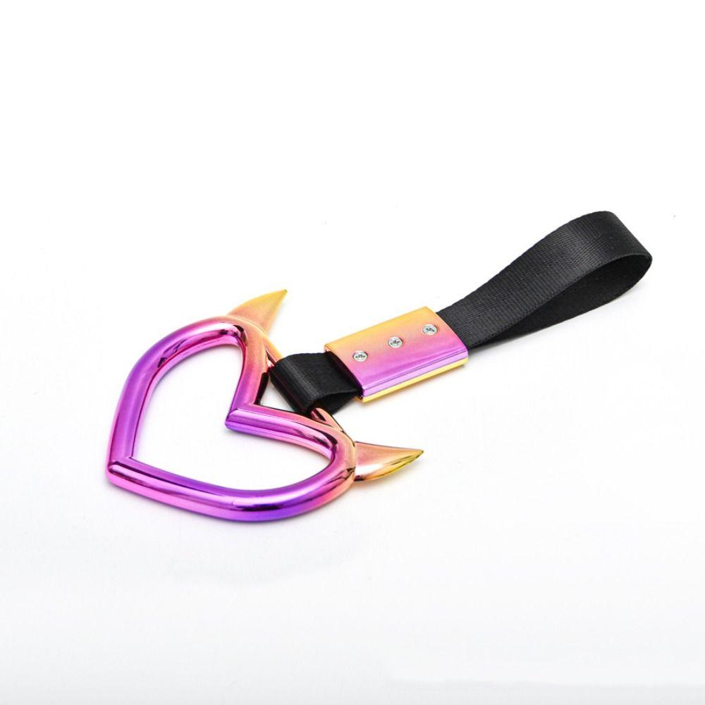 Облачный стиль Дрифт Шарм Ремешок Кольцо Сердце Ремни для ручки автомобиля Предупреждающее подвесное кольцо Универсальный F