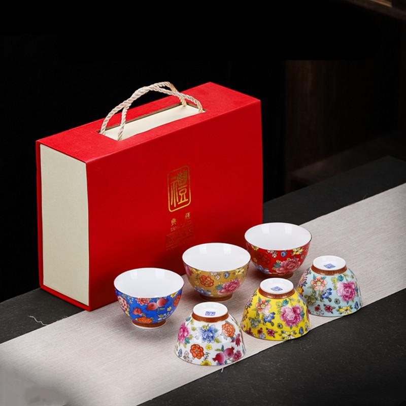6pcs/90ml Hand-silver Plated Ceramic Teacup Set Exquisite Enamel Master Cup Home Beauty Teacup Bring A Gift Box Set 7.5x4.5cm 90ml
6pcs/90ml Hand-silver Plated Ceramic Teacup Set Exquisite Enamel Master Cup Home Beauty Teacup Bring A Gift Box Set 7.5x4.5cm 90ml