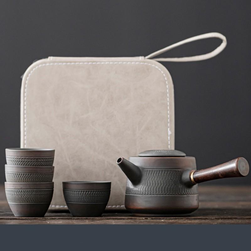 High-end Purple Pottery RetroTea Set Outdoor Travel Tea Set Portable Kungfu Tea Set Teapot Small Package Birthday Gift
High-end Purple Pottery RetroTea Set Outdoor Travel Tea Set Portable Kungfu Tea Set Teapot Small Package Birthday Gift