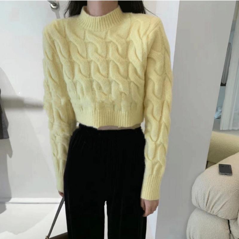 Осень-зима полуводолазка вязаный пуловер короткий свитер женский новый корейский модный ретро твист свитера топы повседневная свободная одежда с длинным рукавом 2246 One Size жёлтый
Осень-зима полуводолазка вязаный пуловер короткий свитер женский новый корейский модный ретро твист свитера топы повседневная свободная одежда с длинным рукавом 2246 One Size жёлтый