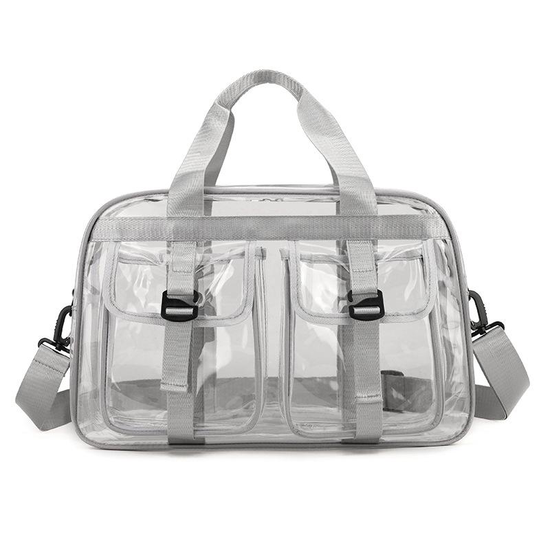 Large Capacity Clear PVC Travel Bag Stadium Event Transparent Bag Fitness Storage Pack Portable Handbag for Sports Workout сірий колір
Large Capacity Clear PVC Travel Bag Stadium Event Transparent Bag Fitness Storage Pack Portable Handbag for Sports Workout сірий колір