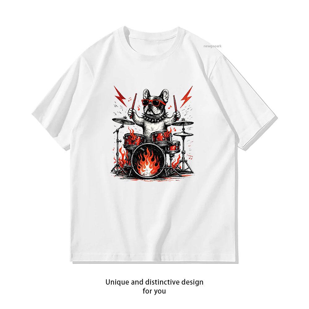 VintagFrench Bulldog Drummer Rock Music Emblem tshirt Women Unisex Casual cotton graphic t shirts Adult streetwear Shortsleev S
VintagFrench Bulldog Drummer Rock Music Emblem tshirt Women Unisex Casual cotton graphic t shirts Adult streetwear Shortsleev S