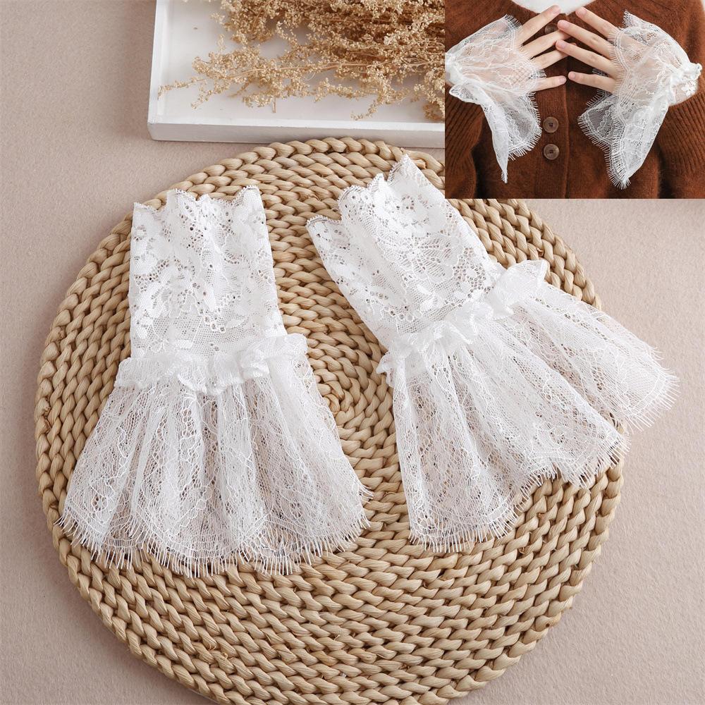 1 Pair Detachable Lace Cuffs White Black Fake Sleeves Women Wedding Wedding Bridal Gowns Accessories Wrist Cuffs Sweater Decor One Size
1 Pair Detachable Lace Cuffs White Black Fake Sleeves Women Wedding Wedding Bridal Gowns Accessories Wrist Cuffs Sweater Decor One Size