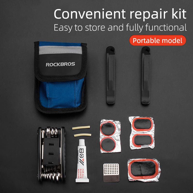 ROCKBROS Bicycle Multifunction Tools Portable MTB Road Bike Tire Repair Tool Kits Cycling Tyre Lever Tool Kits GJ9809
ROCKBROS Bicycle Multifunction Tools Portable MTB Road Bike Tire Repair Tool Kits Cycling Tyre Lever Tool Kits GJ9809