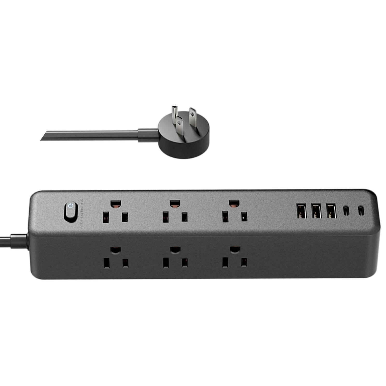 9Outlet Surge Protectors Power Strips Flat Plugs Extension Cord With 3 USB 2 USB C Port For Dorm Room Charging Station чорний
9Outlet Surge Protectors Power Strips Flat Plugs Extension Cord With 3 USB 2 USB C Port For Dorm Room Charging Station чорний
