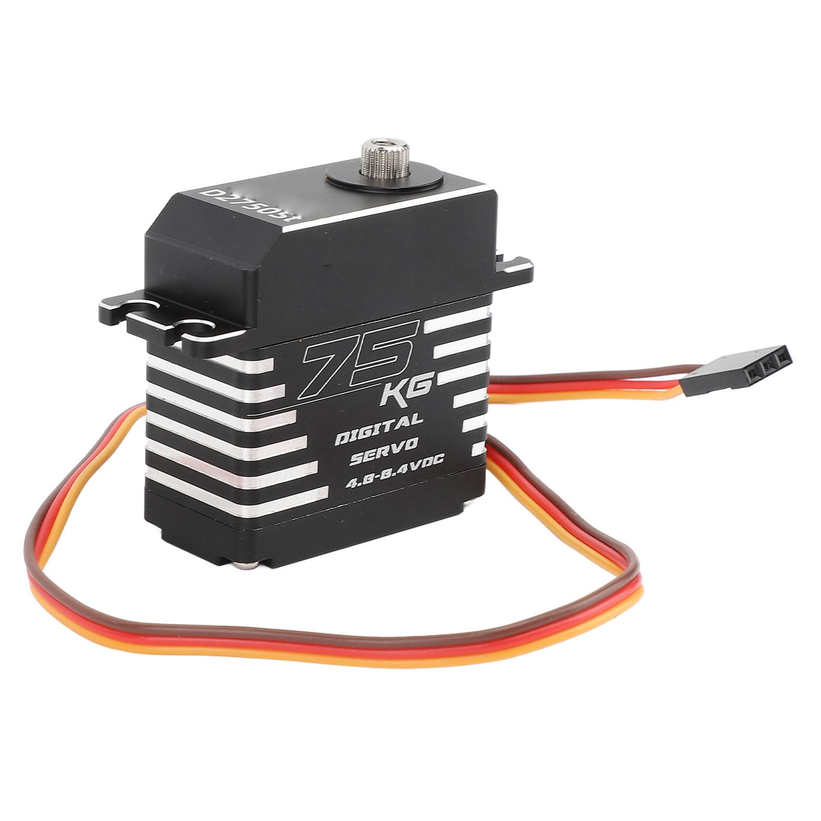RC Servo Black 75kg High Torque Brushless Full Metal with Servo Arms Digital Servo for Axial for Traxxas for Arrma RC Car Robot
RC Servo Black 75kg High Torque Brushless Full Metal with Servo Arms Digital Servo for Axial for Traxxas for Arrma RC Car Robot