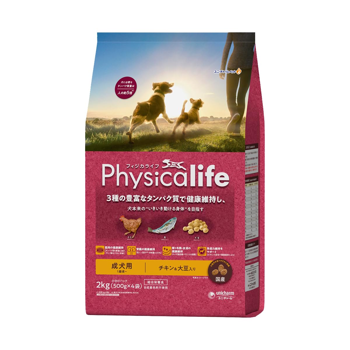 Корм для взрослых собак Physicalife Chicken Soy содержит 2 кг Unicharm Unicharm Comprehensive Nutritional Food &
Корм для взрослых собак Physicalife Chicken Soy содержит 2 кг Unicharm Unicharm Comprehensive Nutritional Food &