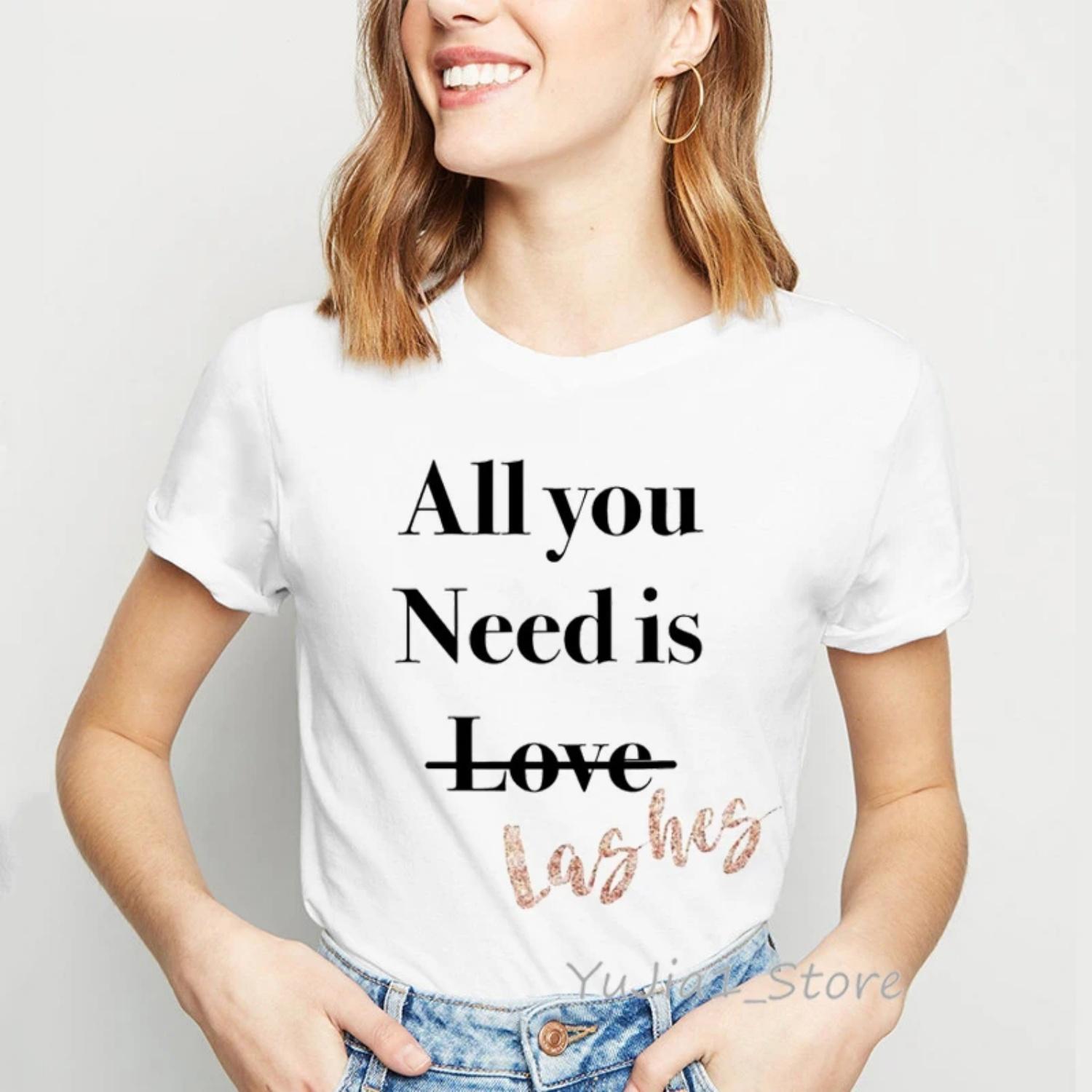 All You Need Is Lashes Letters Funny T Shirts Women Kawaii Eyelashes Print Tshirt Summer Thanksgiving Shirt 90s Blessed T-Shirt XXXXXL білий
All You Need Is Lashes Letters Funny T Shirts Women Kawaii Eyelashes Print Tshirt Summer Thanksgiving Shirt 90s Blessed T-Shirt XXXXXL білий