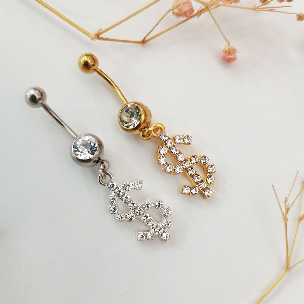 Surgical Steel Dollar Belly Ring Rhinestone Sexy Body Jewelry Goth Belly Button Stud Women
Surgical Steel Dollar Belly Ring Rhinestone Sexy Body Jewelry Goth Belly Button Stud Women