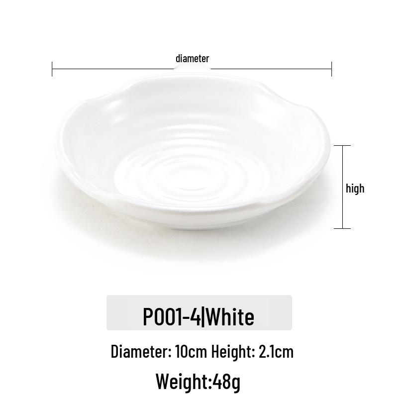 10-Piece Melamine Plate Set: Imitation Porcelain Small Plates for Snacks, Sides, and Sauces - Ideal for Commercial Fast Food Use
10-Piece Melamine Plate Set: Imitation Porcelain Small Plates for Snacks, Sides, and Sauces - Ideal for Commercial Fast Food Use