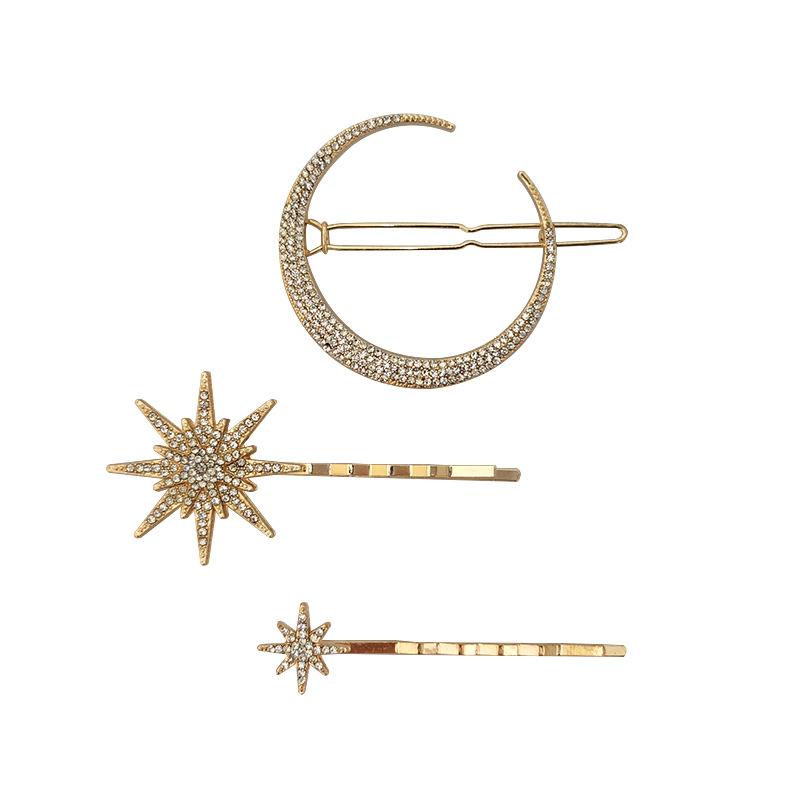 Stars and Moons Hairpins Barrette Hair Accessories Set Rose Gold for Girls Hairclip Rhinestone Headwear Korean Style
Stars and Moons Hairpins Barrette Hair Accessories Set Rose Gold for Girls Hairclip Rhinestone Headwear Korean Style