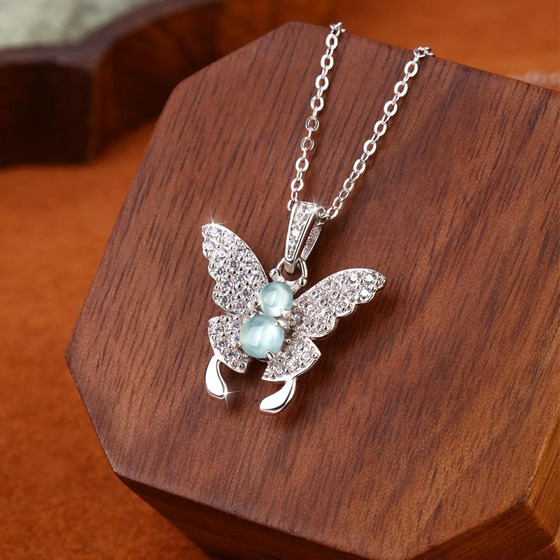 Natural Jade Butterfly Necklace Women s S925 Sterling Silver Inlaid Gentle Temperament Clavicle Chain Daily Jewelry Gifts 925 silver
Natural Jade Butterfly Necklace Women s S925 Sterling Silver Inlaid Gentle Temperament Clavicle Chain Daily Jewelry Gifts 925 silver
