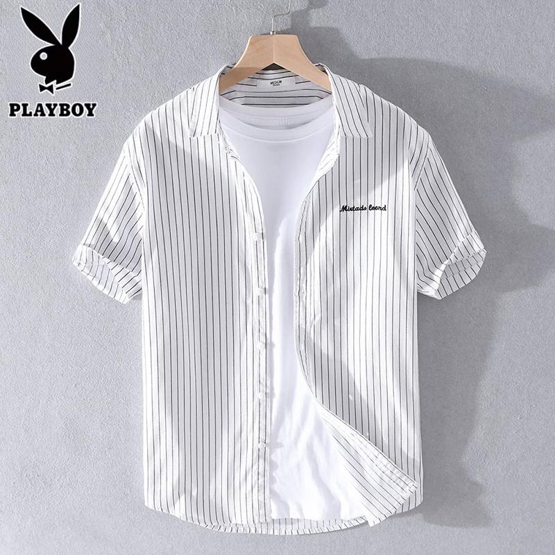PLAYBOY Men s Short-Sleeve Striped 100% Cotton Casual Shirt XXL
PLAYBOY Men s Short-Sleeve Striped 100% Cotton Casual Shirt XXL