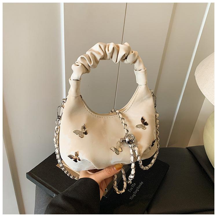 Популярная маленькая сумка женская 2025 новая мода универсальная сумка-мессенджер на одно плечо подмышку портативная сумка-пельмень