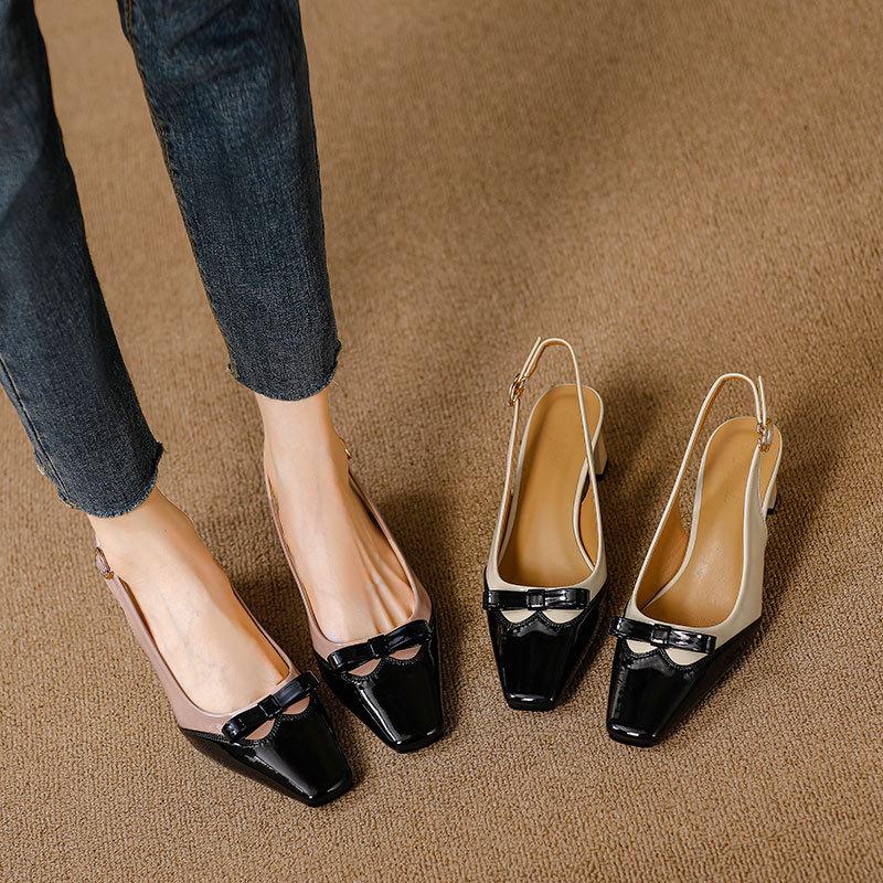 Thick heel square head single shoes new one-word buckle with retro bag head rear empty high-heeled sandals 40 рожевий
Thick heel square head single shoes new one-word buckle with retro bag head rear empty high-heeled sandals 40 рожевий