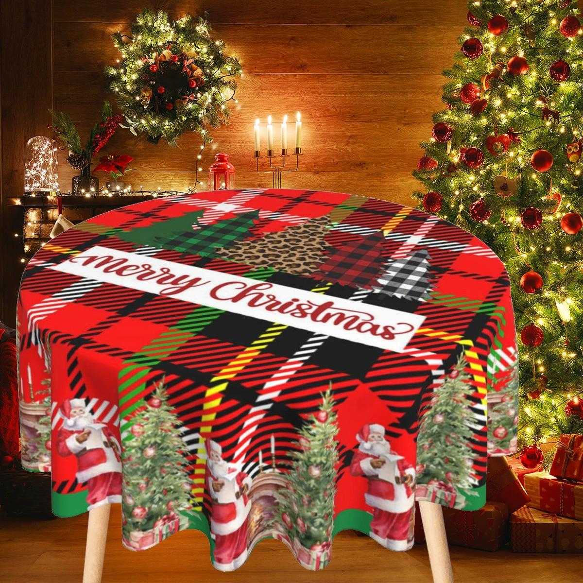Cross-border Christmas Style Round Table Cloth Santa Claus Round Tablecloth Home Decoration Indoor and Outdoor Desktop Decoration Cloth Round 152cm*152cm
Cross-border Christmas Style Round Table Cloth Santa Claus Round Tablecloth Home Decoration Indoor and Outdoor Desktop Decoration Cloth Round 152cm*152cm