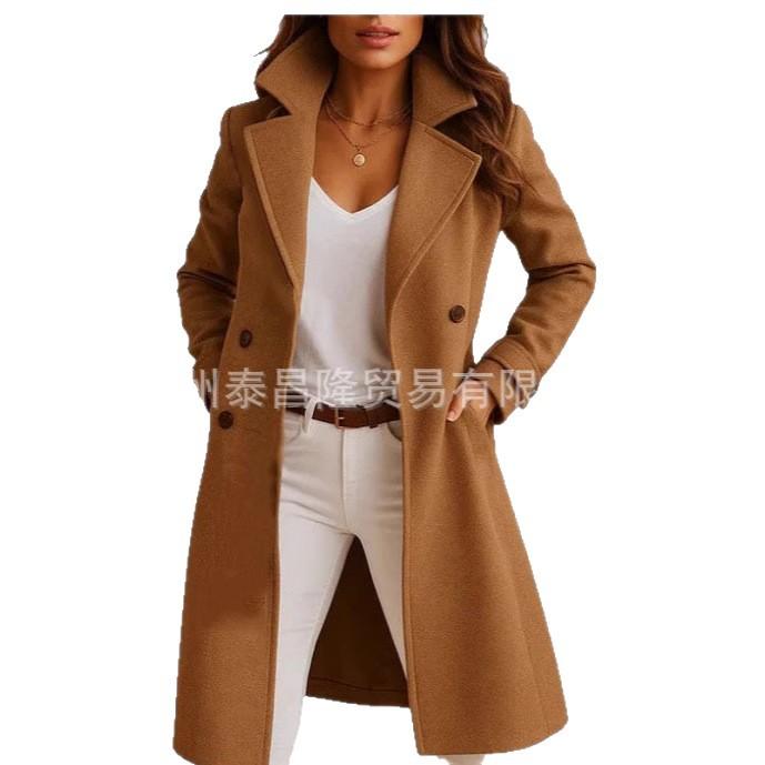 Brown Double Breasted Trench Coat with Notch Lapel and Belt XXXL світло-коричневого кольору
Brown Double Breasted Trench Coat with Notch Lapel and Belt XXXL світло-коричневого кольору