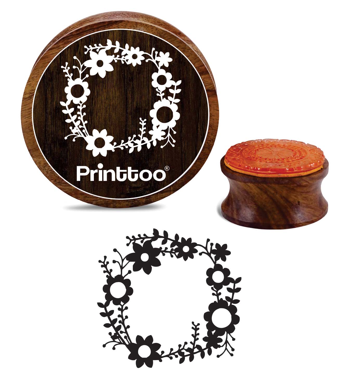 Printtoo Круглый цветочный венок Деревянный резиновый блок Scrap-booking Craft Textile Stamp-2 2 Inch Diameter коричневый
Printtoo Круглый цветочный венок Деревянный резиновый блок Scrap-booking Craft Textile Stamp-2 2 Inch Diameter коричневый