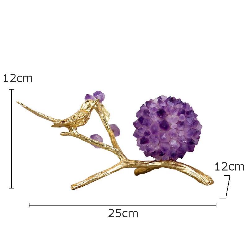 Golden Bird Artwork Amethyst Flower Ball Ornaments Desk Decoration Gold-plated Bird Alloy Sculpture Crafts Room Aesthetics Decor
Golden Bird Artwork Amethyst Flower Ball Ornaments Desk Decoration Gold-plated Bird Alloy Sculpture Crafts Room Aesthetics Decor