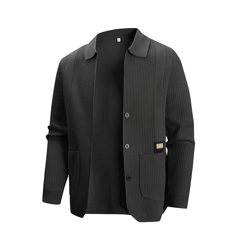 Knitted Cardigan Men s Coat Sweater Lapel Solid Color Spring and Autumn Slim Casual Top L сірий колір
Knitted Cardigan Men s Coat Sweater Lapel Solid Color Spring and Autumn Slim Casual Top L сірий колір
