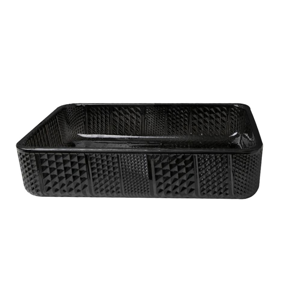 KEMAIDI Tempered Glass Bathroom Sink Black Transparent Wash Sinks Rectangle Vessel Sink Counter Top Basin Bowl with Faucet Tap
KEMAIDI Tempered Glass Bathroom Sink Black Transparent Wash Sinks Rectangle Vessel Sink Counter Top Basin Bowl with Faucet Tap